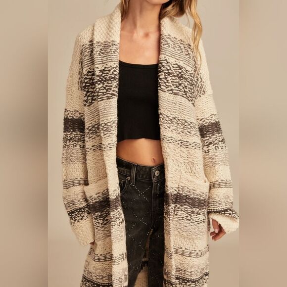 Lucky Brand Fairisle Coatigan Size Medium - Picture 6 of 9